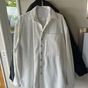 Sunnei Cream Shirt Jacket Medium with ribbing $175